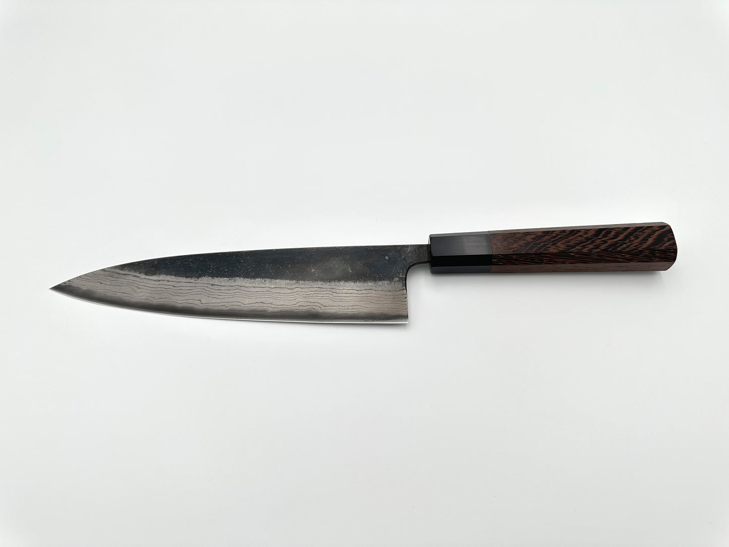 HATSUKOKORO KUMOKAGE GYUTO AOGAMI #2 KURO-UCHI DAMASCUS 210MM (8.3") - OCTAGON