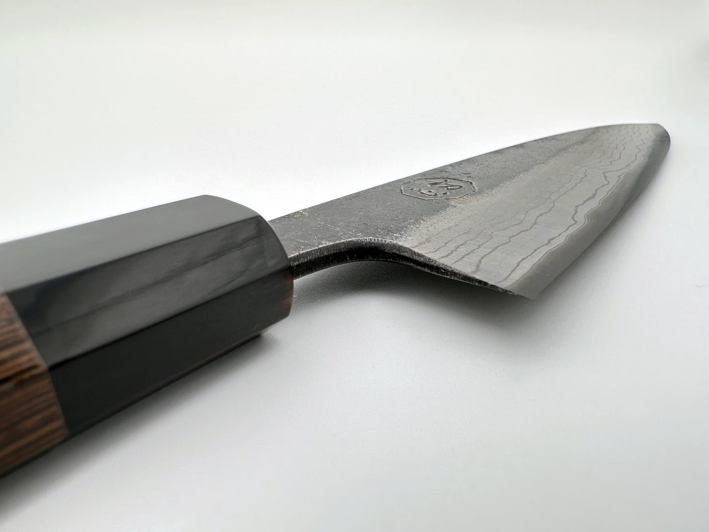 HATSUKOKORO KUMOKAGE PETTY AOGAMI #2 KURO-UCHI DAMASCUS 150MM (5.9") - OCTAGON