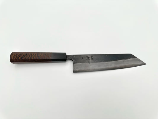 HATSUKOKORO KUMOKAGE SANTOKU AOGAMI #2 KURO-UCHI DAMASCUS 180MM (7.1") - OCTAGON 