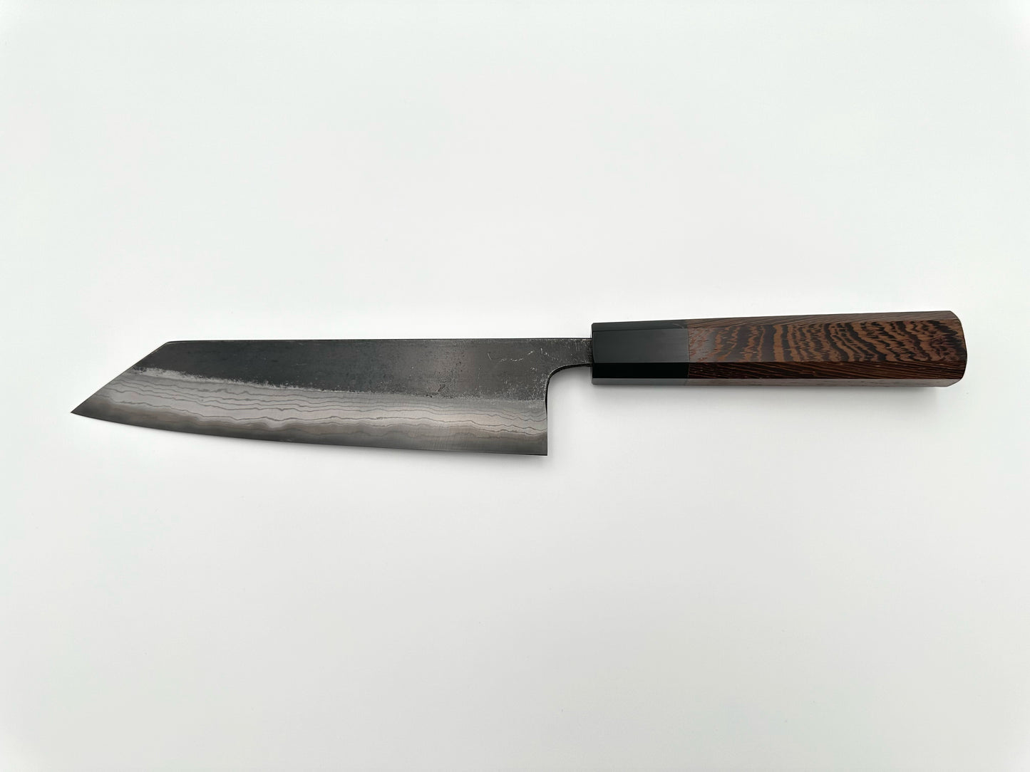 HATSUKOKORO KUMOKAGE SANTOKU AOGAMI #2 KURO-UCHI DAMASCUS 180MM (7.1") - OCTAGON 