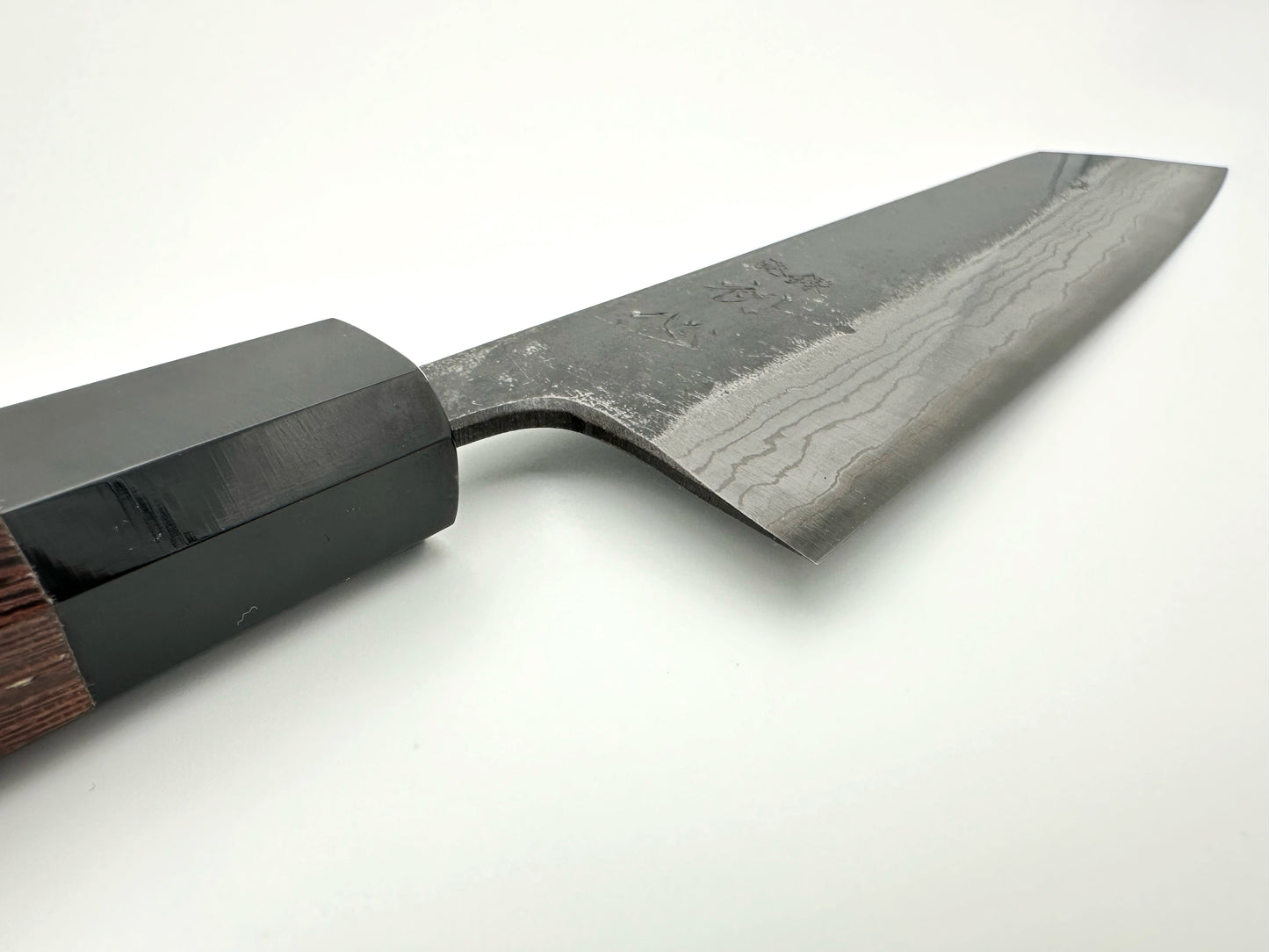 HATSUKOKORO KUMOKAGE SANTOKU AOGAMI #2 KURO-UCHI DAMASCUS 180MM (7.1") - OCTAGON 