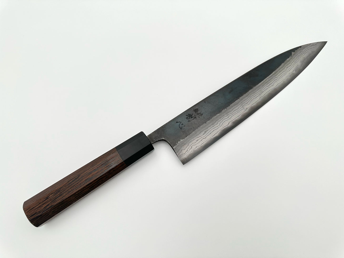 HATSUKOKORO KUMOKAGE GYUTO AOGAMI #2 KURO-UCHI DAMASCUS 240MM (9.4") - OCTAGON